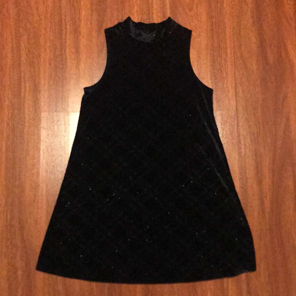 Aeropostale Black Glitter High-Neck Dress